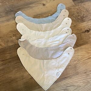 Chic Baby Bandana Bibs Set - Cream, White, Blue